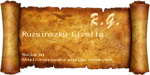 Ruzsinszky Gizella névjegykártya