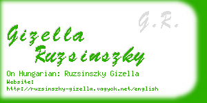 gizella ruzsinszky business card
